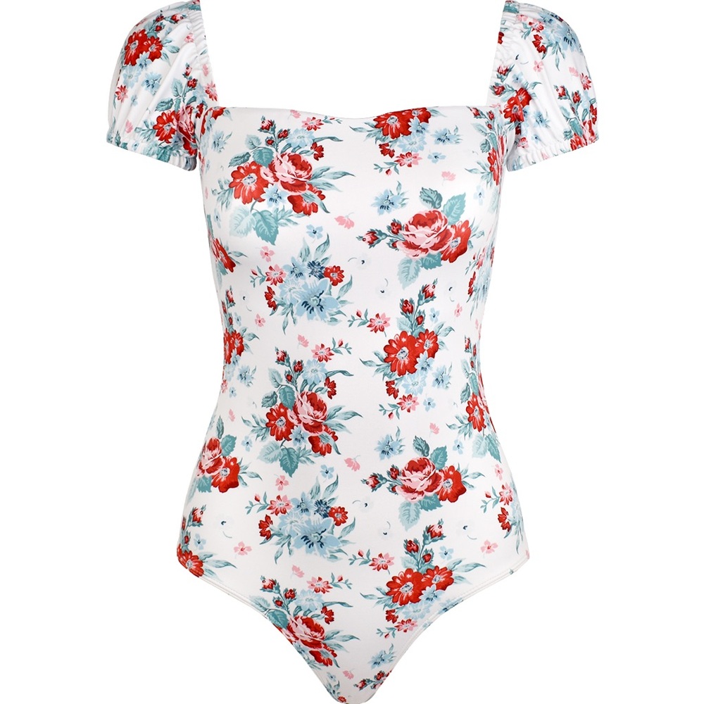 Eleve Dancewear Floral Leotard “Xena Going Steady Leotard”